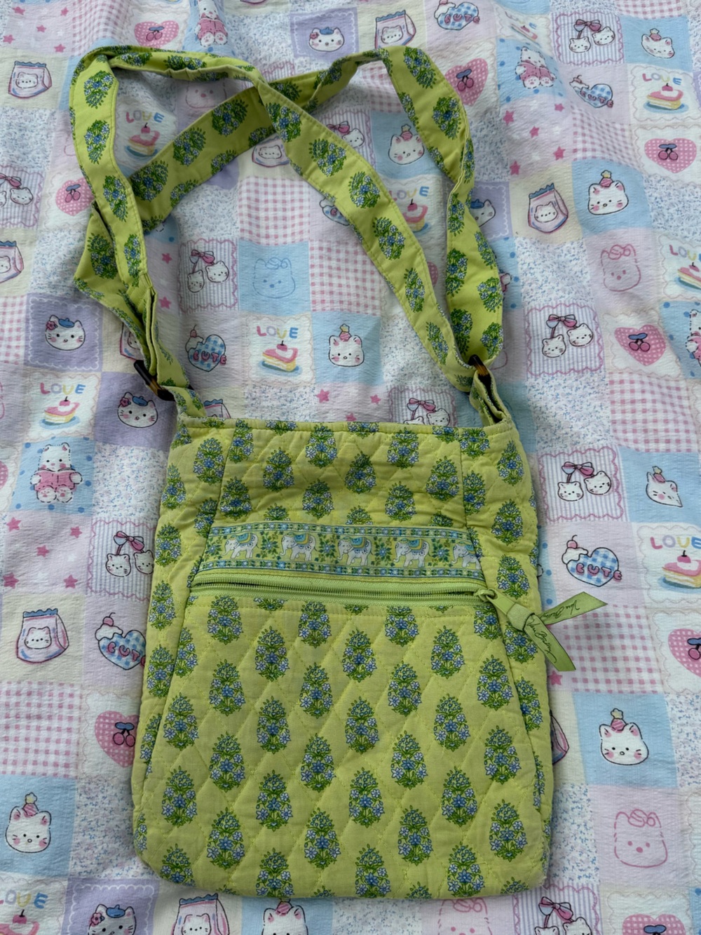 Vera Bradley vintage quilted hipster bag